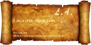 Laczina Agapion névjegykártya